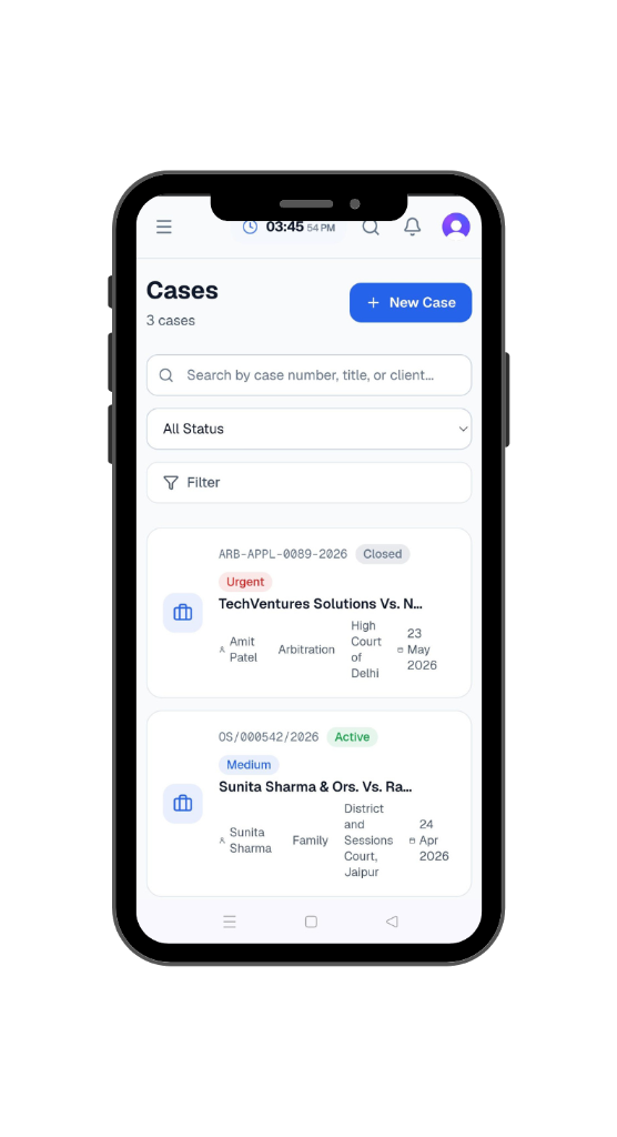 Lexsiya Legal Tech Cases Mobile Mockup